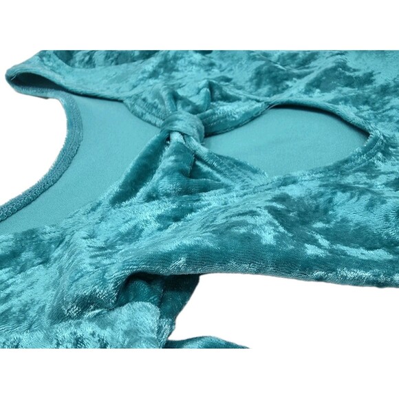 Gilda Marx VTG Bow Keyhole Crushed Velvet Dance Skate Dress Leotard Kids 4/6 - Picture 14 of 16